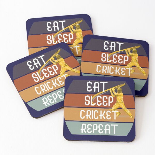 Item preview, Cricket  - Eat Sleep Cricket Repeat designed and sold by VintagePrada.