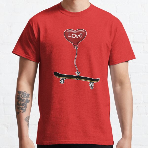 Groovy Valentine Skateboard Shirt , Cute Love Skateboard Unisex T