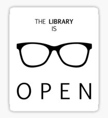 The Library is Open Sticker