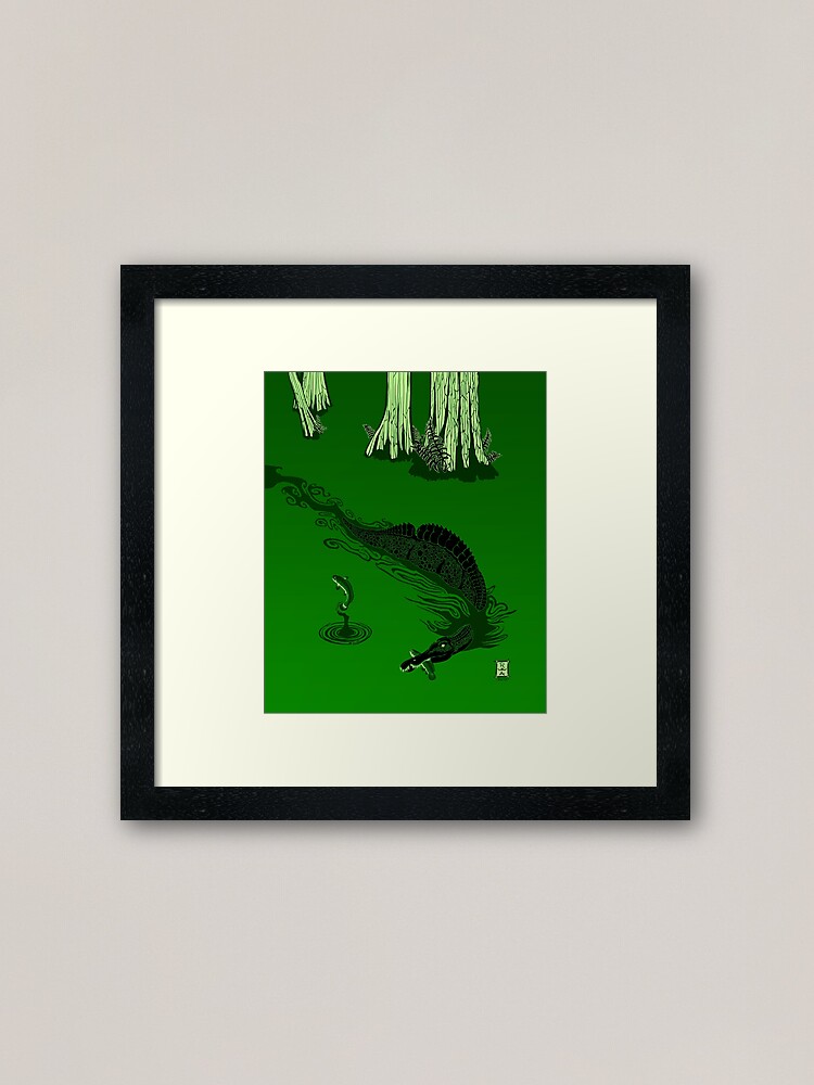 Alternate view of Swamp Dragon Framed Art Print