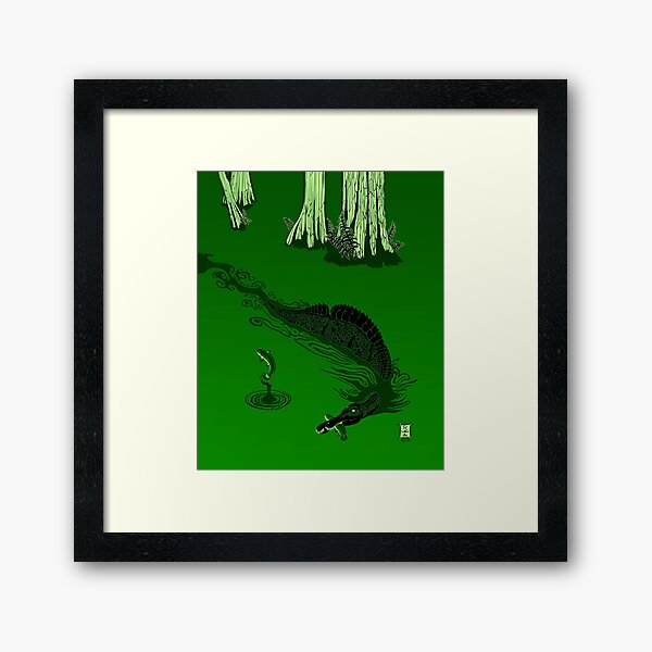 Swamp Dragon Framed Art Print