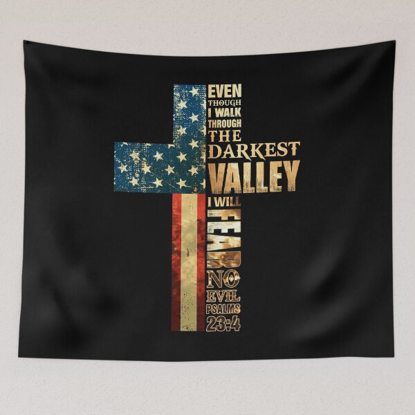 Item preview, Best Faith Cross American Flag Shirt Darkest Valley Veteran Memorial T Shirt designed and sold by tuanitus.