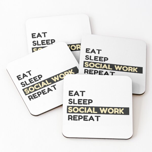 Item preview, EAT SLEEP SOCIAL WORK REPEAT designed and sold by Masmalinncheek.