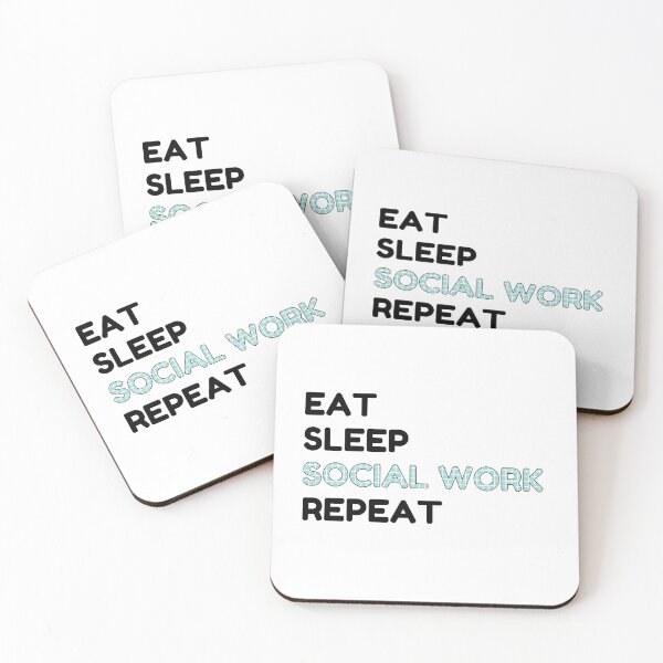 Item preview, EAT SLEEP SOCIAL WORK REPEAT - SOCIAL WORKER designed and sold by Masmalinncheek.