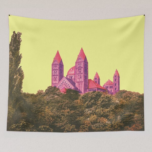 Item preview, Speyer Cathedral, elegant city view, Romanesque architecture, nostalgic designed and sold by Mauswohn.