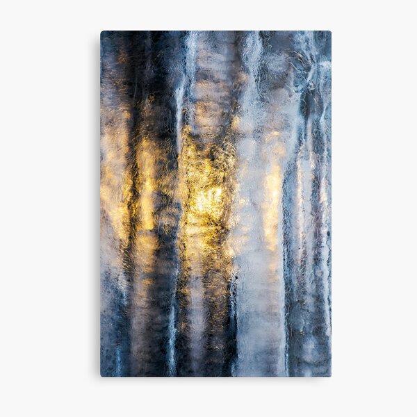 beautiful ice texture lit from behind Metal Print