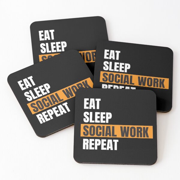 Item preview, EAT SLEEP SOCIAL WORK REPEAT - SOCIAL WORKER designed and sold by Masmalinncheek.