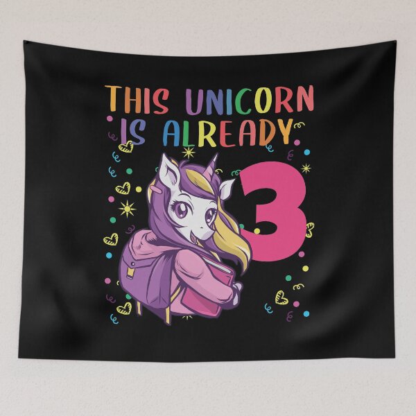 Item preview, Kids Unicorn 3 Years Old 3rd Birthday designed and sold by 123428094.