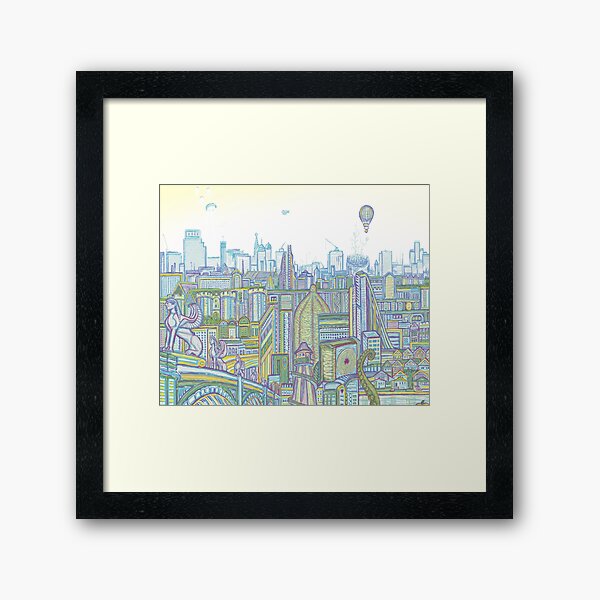Megatropolis, Riddle District Framed Art Print