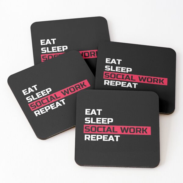 Item preview, EAT SLEEP SOCIAL WORK REPEAT - SOCIAL WORKER designed and sold by Masmalinncheek.