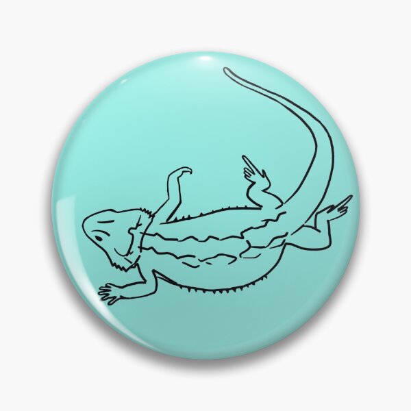 Item preview, Bearded Dragon Outline on Pastel Square designed and sold by PrileyRileyArt.