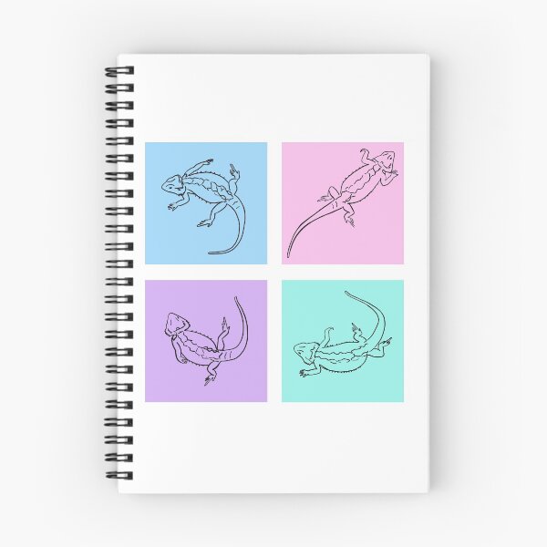 Item preview, Bearded Dragon Outline on Pastel Square designed and sold by PrileyRileyArt.