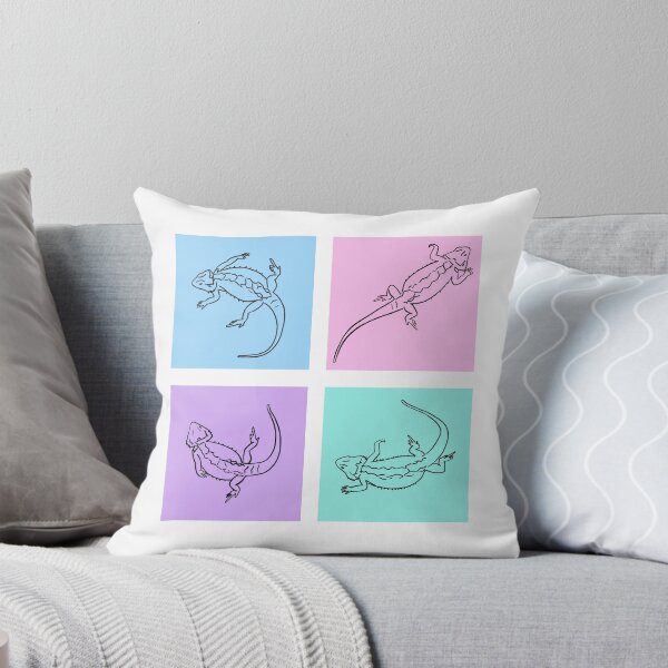 Item preview, Bearded Dragon Outline on Pastel Square designed and sold by PrileyRileyArt.