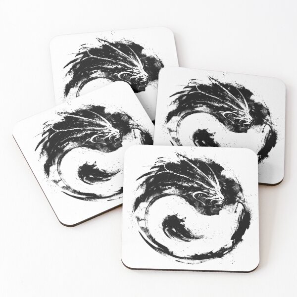 Item preview, Yin and Yang Japanese Dragon Calligraphy  designed and sold by Kibatsu.