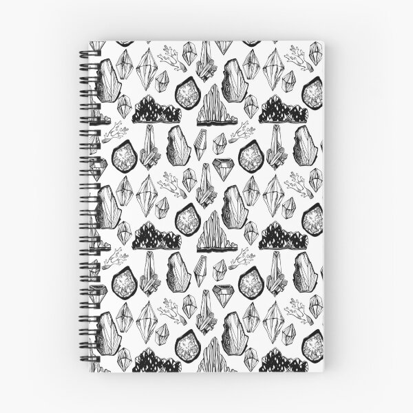 Item preview, Artistic linear wild minerals, crystals, gems and rock stones seamless pattern. designed and sold by quantaarcana.
