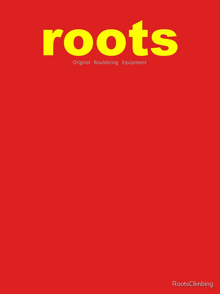 Yellow ROOTS CLIMIBING Logo Tee and Hoodies. by RootsClimbing