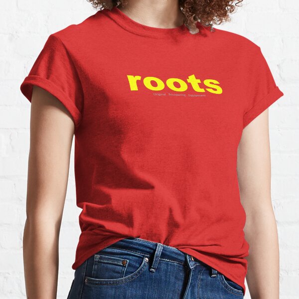 Yellow ROOTS CLIMIBING Logo Tee and Hoodies. Classic T-Shirt