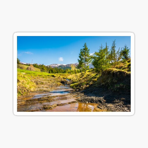 small brook in mountains Sticker