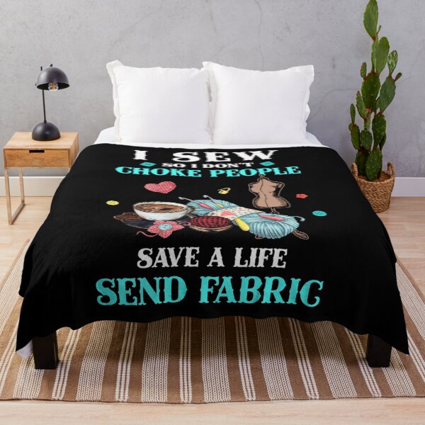 Item preview, Funny Coffee Yarn Sewing Lovers Shirt Send Fabric Knitting Crochet T Shirt designed and sold by tuanitus.