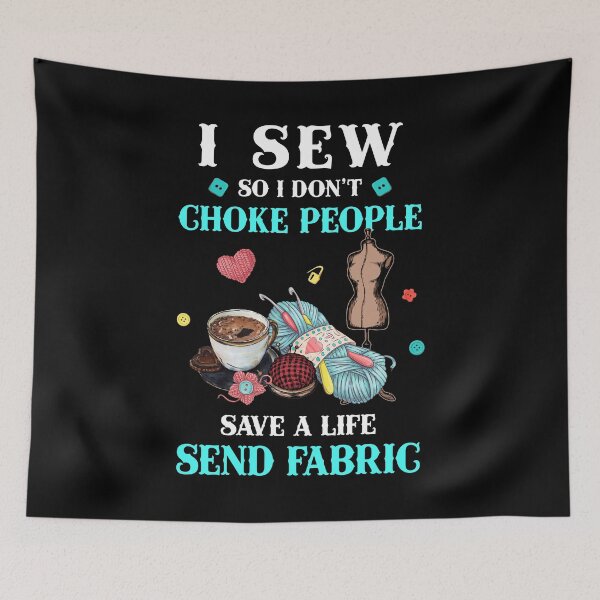 Item preview, Funny Coffee Yarn Sewing Lovers Shirt Send Fabric Knitting Crochet T Shirt designed and sold by tuanitus.