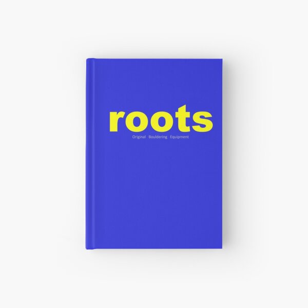 Yellow ROOTS CLIMIBING Logo Tee and Hoodies. Hardcover Journal