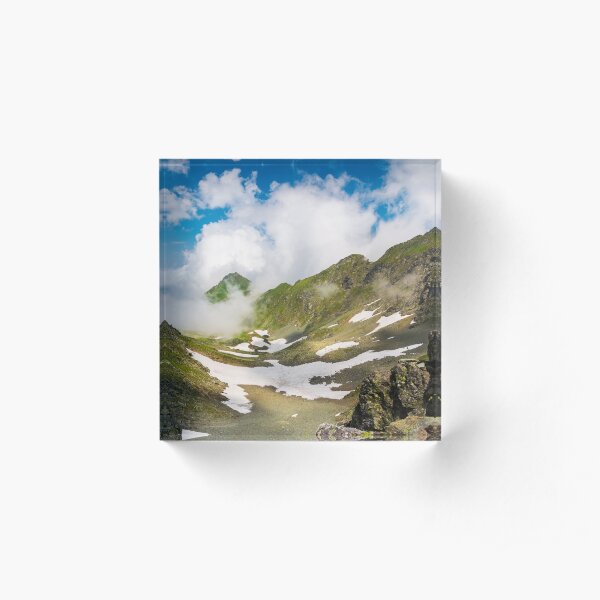 wonderful springtime scenery in mountains Acrylic Block