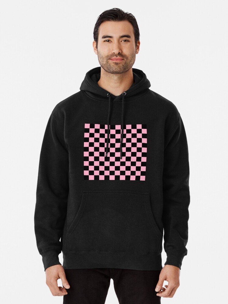 pink checkered sweatshirt