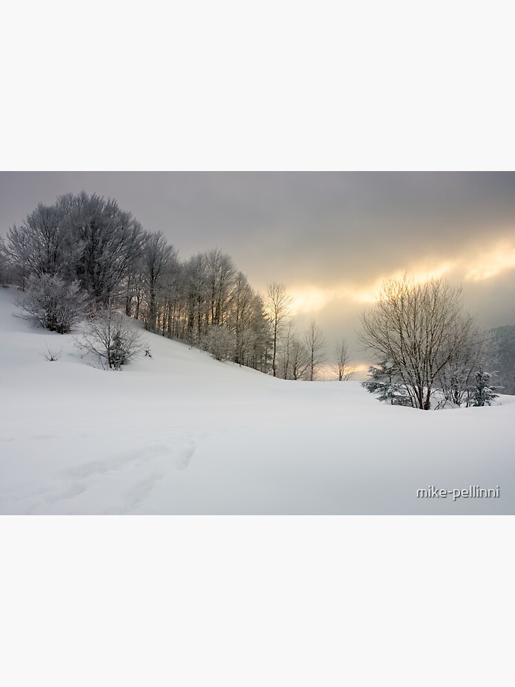Thumbnail 3 of 3, Sticker, gorgeous winter sunrise in mountains designed and sold by mike-pellinni.