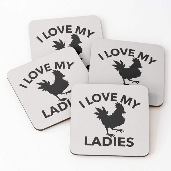 Item preview, I Love My Ladies - funny chicken design designed and sold by katiekendall.