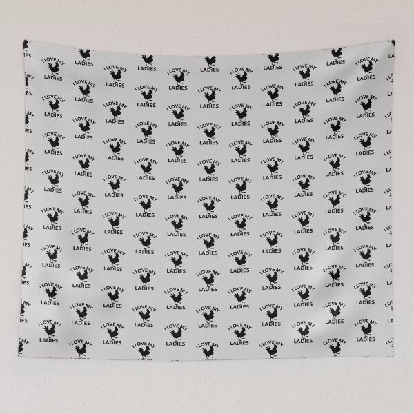 Item preview, I Love My Ladies - funny chicken design designed and sold by katiekendall.