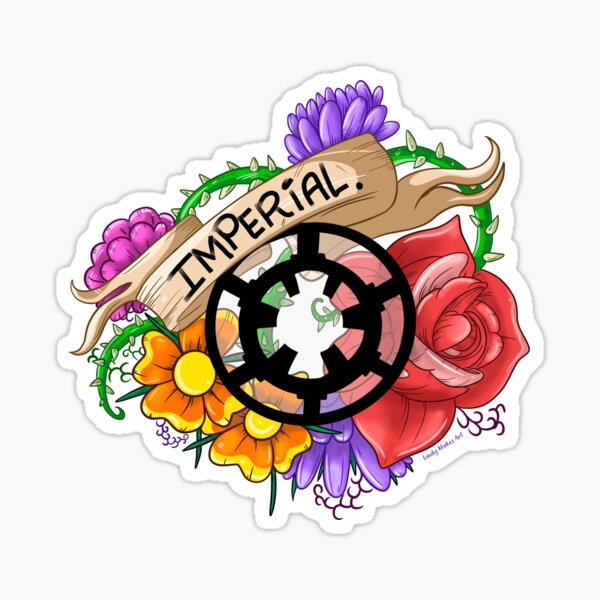 Item preview, Imperial banner, flower, tattoo style  designed and sold by Kalseru-crafts.