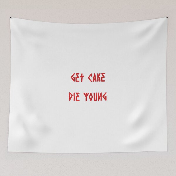Item preview, Lil Peep <Get cake Die young> minimalist typography designed and sold by Junsu Lim.