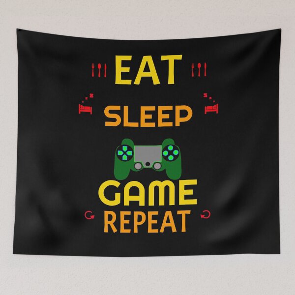 Item preview, EAT SLEEP GAME REPEAT Gaming Gamer designed and sold by GOOD-TIME.