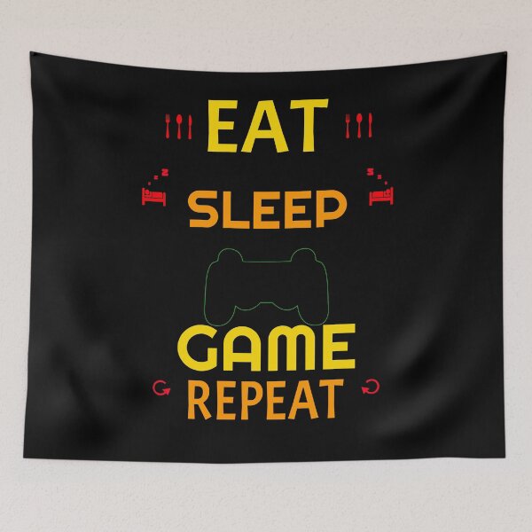 Item preview, EAT SLEEP GAME REPEAT Gaming Gamer designed and sold by GOOD-TIME.