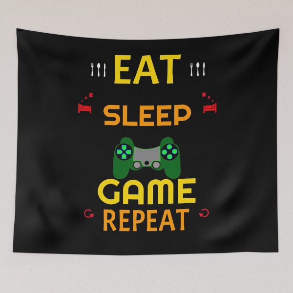 Item preview, EAT SLEEP GAME REPEAT Gaming Gamer designed and sold by GOOD-TIME.
