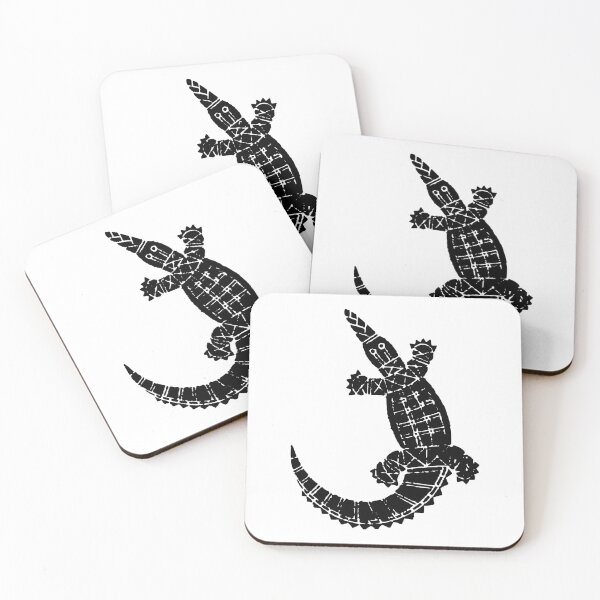 Item preview, Australian Aboriginal Art Crocodile black designed and sold by kickwear-com.