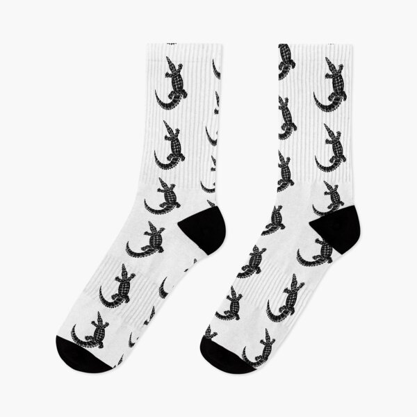 Item preview, Australian Aboriginal Art Crocodile black designed and sold by kickwear-com.