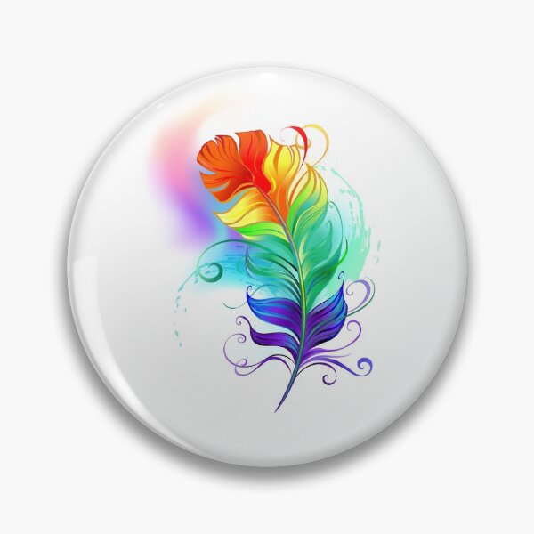Item preview, Fluffy Rainbow Feather designed and sold by Blackmoon9.