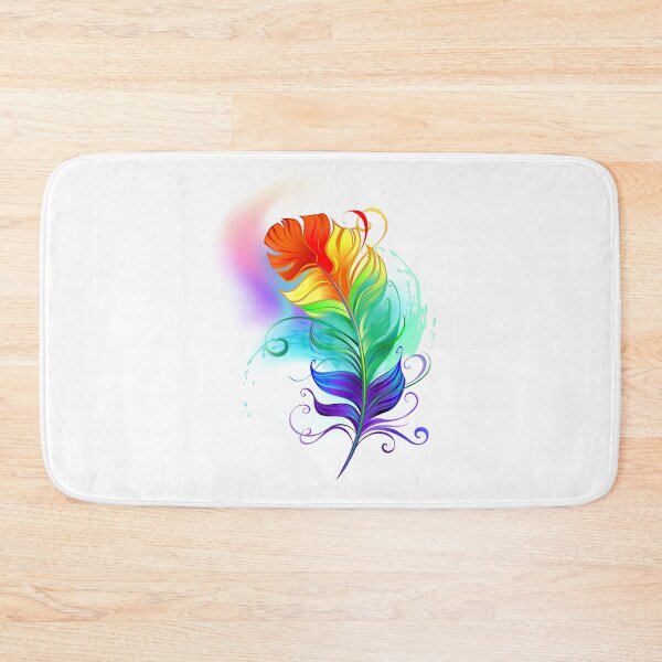 Item preview, Fluffy Rainbow Feather designed and sold by Blackmoon9.