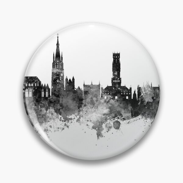Item preview, Bruges Belgium Skyline designed and sold by ArtPrints.