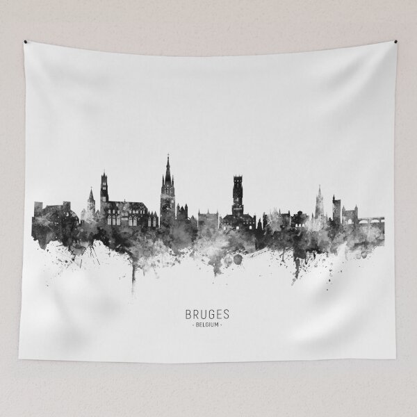 Item preview, Bruges Belgium Skyline designed and sold by ArtPrints.
