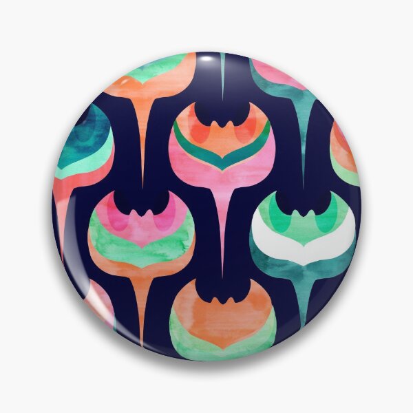 Item preview, GeoManta Rays in Mint, Navy and Corals designed and sold by Gingerlique.