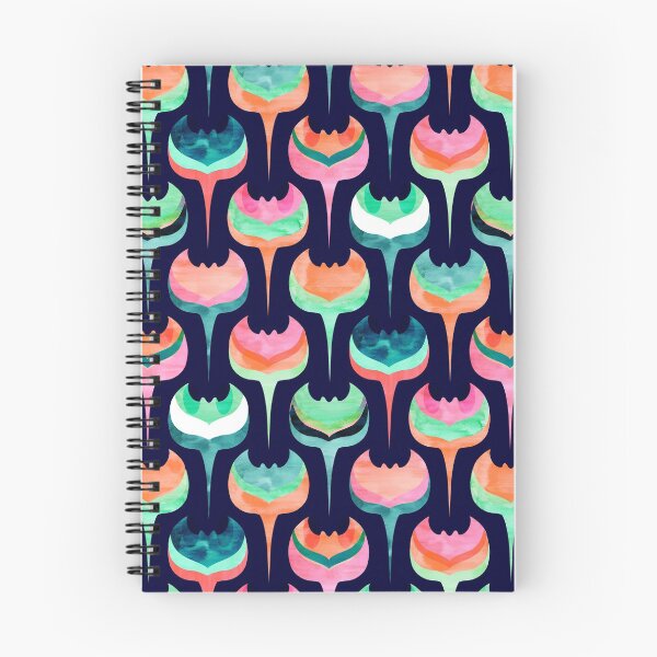 Item preview, GeoManta Rays in Mint, Navy and Corals designed and sold by Gingerlique.