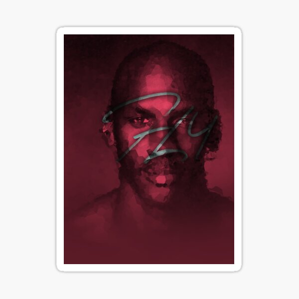"FLY NBA Michael Jordan Bulls Polygon Art" Sticker for Sale by