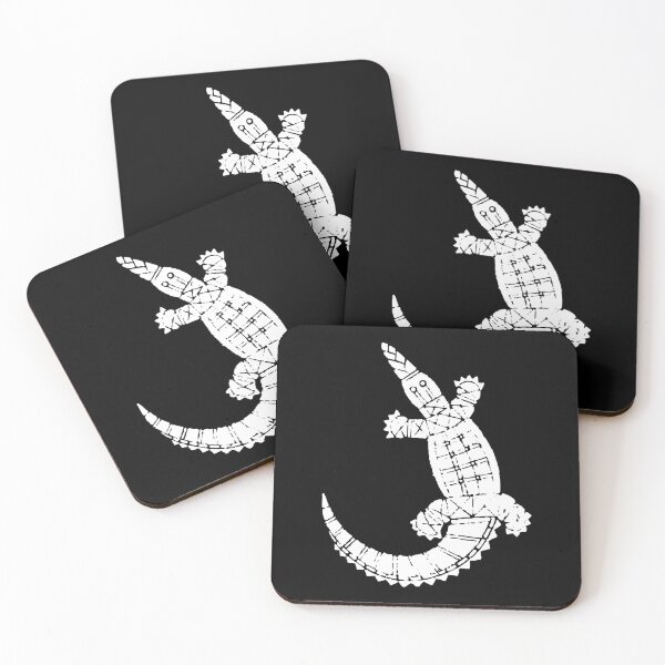 Item preview, Australian Aboriginal Art Crocodile white designed and sold by kickwear-com.