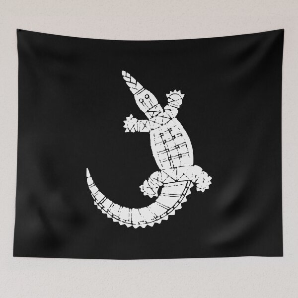 Item preview, Australian Aboriginal Art Crocodile white designed and sold by kickwear-com.