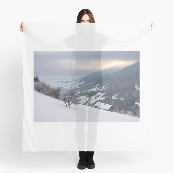 wonderful snowy countryside in mountains Scarf