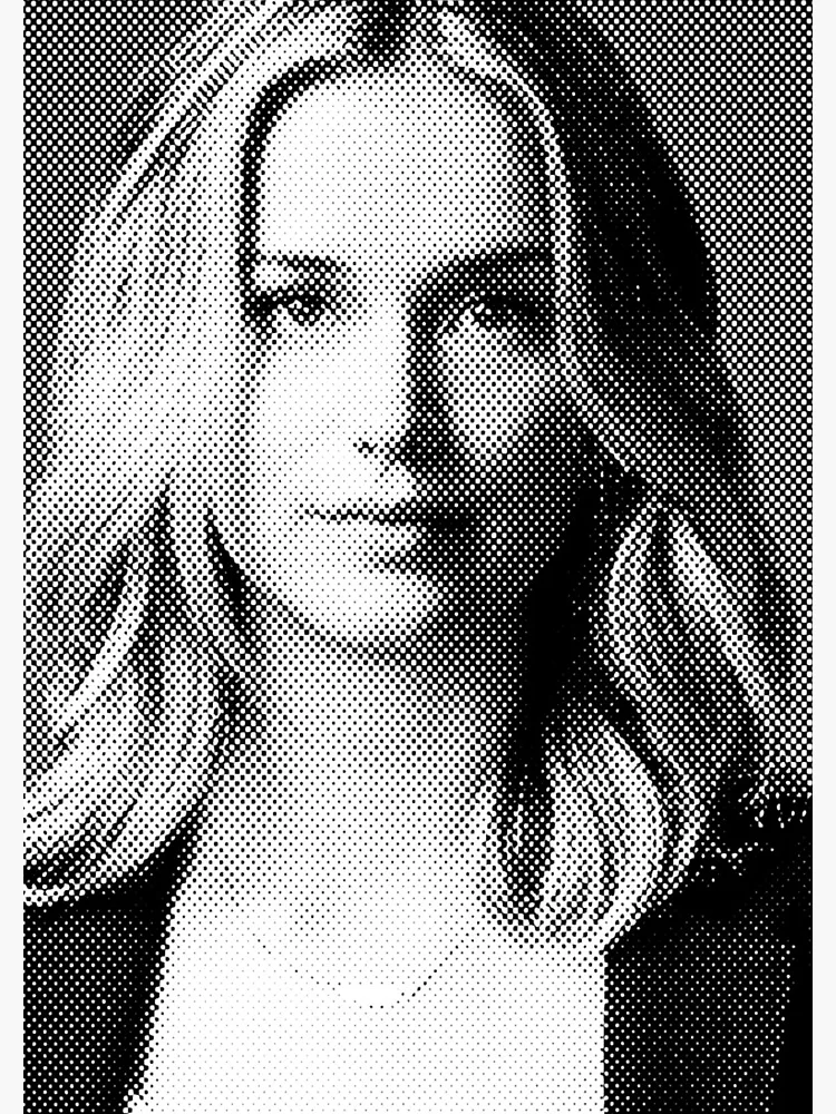 Elizabeth Lail Black & White Portrait Made Of Points | Throw Pillow