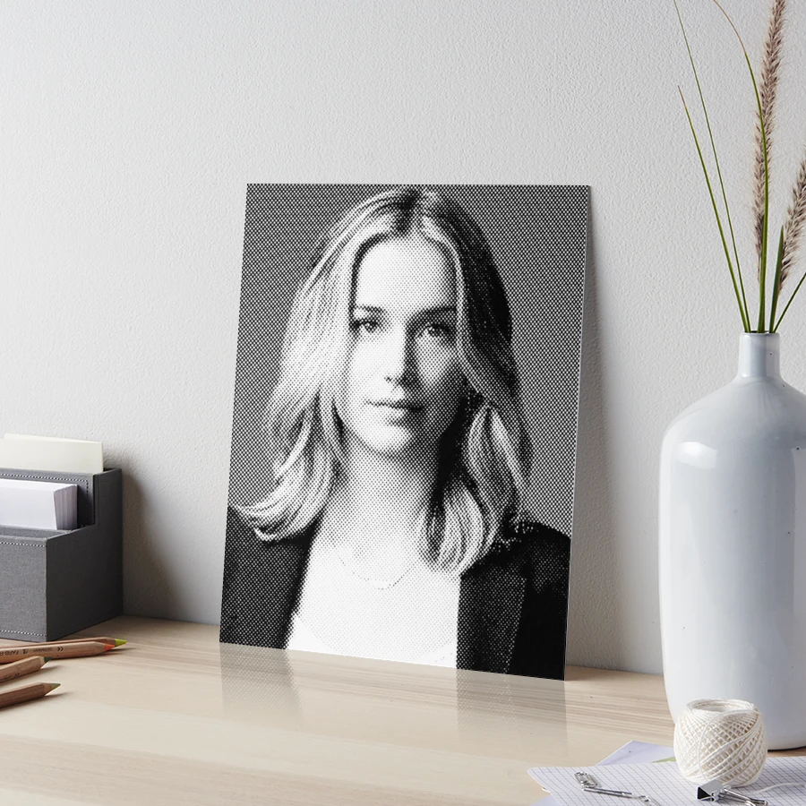 Elizabeth Lail Black & White Portrait Made Of Points | Throw Pillow