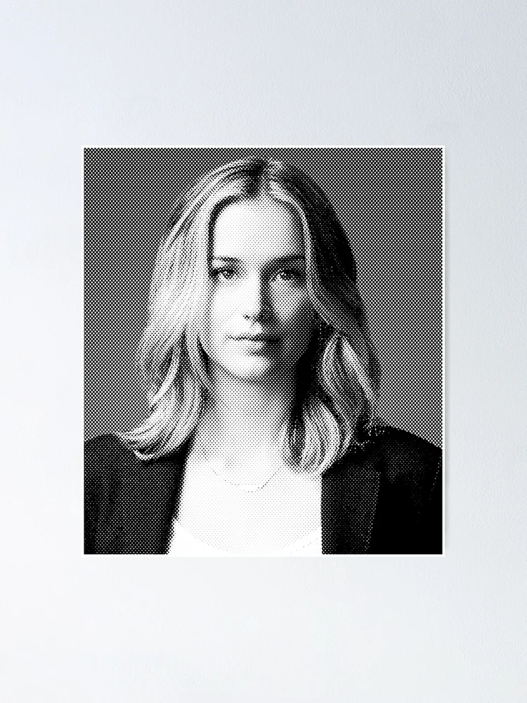 Elizabeth Lail Black & White Portrait Made Of Points | Throw Pillow